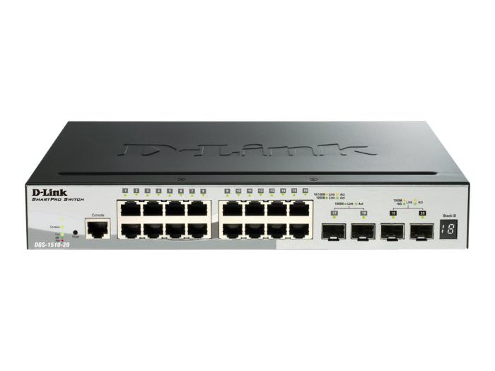 D-Link 16xGigabit 2xSFP 2xSFP+ (switch zarządzalny) [DGS-1510-20/E]