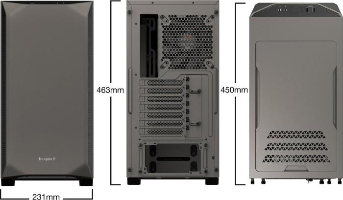 be quiet! Pure Base 500 Metallic Gray ATX Midi (metal) (2xUSB 3.2 Gen1) (5x2.5, 2x3.5/2.5) [BG036]