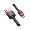 Baseus kabel szybkiego ładowania i transmisji (Quick Charge 3.0 2.4A) USB micro (M) / USB (M) (1.0 m) (czarno-czerwony) [CAMKLF-B91]