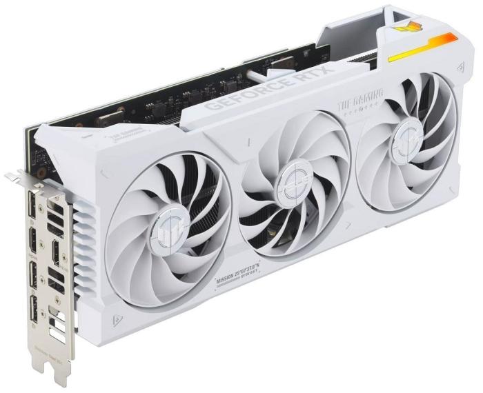 GeForce PCI-E RTX4070Ti Super Asus 16GB GDDR6X TUF Gaming OC BTF White [TUF-RTX4070TIS-O16G-BTF-WHITE] (2xHDMI 2.1a, 3xDP 1.4a) (256-bit, PCI-E 4.0)