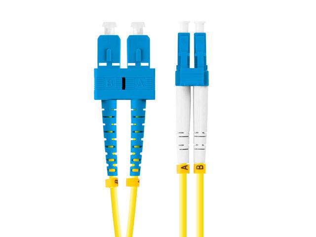 Lanberg patchcord światłowód SM SC/UPC-LC/UPC DUPLEX 3mm LSZH G657A1 żółty (2m) [FO-SULU-SD11-0020-YE]