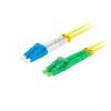 Lanberg patchcord światłowód SM LC/APC-LC/UPC DUPLEX 3mm LSZH G657A1 żółty (2m) [FO-LALU-SD11-0020-YE]