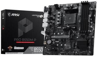 MSI PRO B550M-P (AMD B550) [AM4, 4xDDR4 do 4400MHz, (HDMI 2.1, DP 1.4, VGA) (2xM.2, 1xPCIe 4.0 x16, 2xPCIe 3.0 x1), micro ATX]