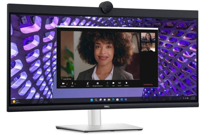 34’’ Dell P3424WEB (IPS LED, 3440x1440, 300, 5ms, 60Hz) (DP 1.2, HDMI, USB-C 3.2, 5xUSB 3.2) głośniki 5W, kamera, czarny [210-BFOB]
