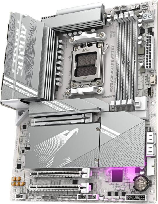 Gigabyte X870 AORUS ELITE WIFI7 ICE (AMD X870) [AM5, 4xDDR5 do 8200MHz, (HDMI 2.1) (4xM.2, 1xPCIe 5.0 x16, 1xPCIe 4.0 x16 (x4), 1xPCIe 3.0 x16 (x2)), WiFi 7, BT 5.4, ATX]