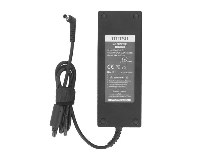 Movano zasilacz do laptopa LG 20V / 5.79A / 110W z wtyczką 6.5x4.4mm + pin [LG19579]