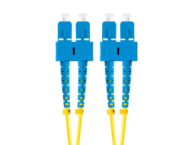 Lanberg patchcord światłowód SM SC/UPC-SC/UPC DUPLEX 3mm LSZH G657A1 żółty (10m) [FO-SUSU-SD11-0100-YE]