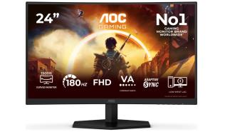 (24) 23.6 AOC Gaming C24G42FE (VA zakrzywiony 1500R, 1920x1080, 300, 0.5ms, 3000:1 / 80M:1, DCI-P3 88,3%, 117,4% sRGB, HDR10, 180Hz) (1xHDMI 2.0, 1xDP 1.4, minijack) czarny