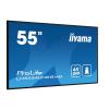 55’’ Iiyama LH5554UHS-B1AG (IPS LED, 3840x2160, 500, 8ms, 60Hz) (3xHDMI, 2xUSB 2.0, VGA, DVI, DP, microSD, LAN, Audio) system Android OS, pivot, czarny matowy, głośniki