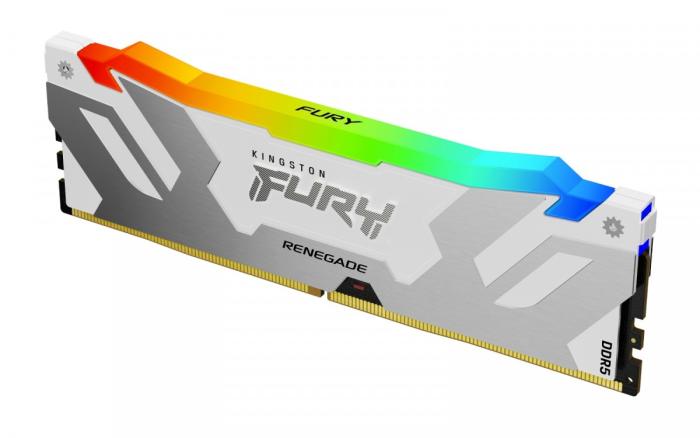 DDR5 16GB 6400 MHz Kingston Fury Renegade White RGB CL32 1.4V [KF564C32RWA-16]