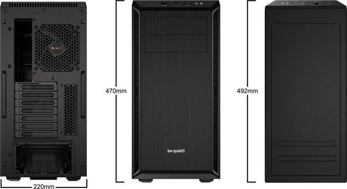 be quiet! Pure Base 600 Black ATX Midi (metal) (2xUSB 3.2 Gen1) (2x2.5, 6x2.5(konwertowalne z 3 zatok 3.5), 3x3.5) [BG021]