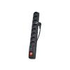 Acar S8 Dual (1.5m) 8 gniazd (czarny) [W1749]