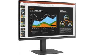 (27) LG 27BR550Y-C  (IPS LED, 1920x1080, 250, 14ms, 99%sRGB, 75Hz) (DVI, HDMI 2.0, 2xUSB-A, USB-B, Audio) pivot, głosniki, czarny