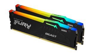 DDR5 64GB (2x32GB) 5600 MHz Kingston Fury Beast RGB AMD EXPO, XMP 3.0 CL36 36-38-38 1.25V [KF556C36BBE2AK2-64]