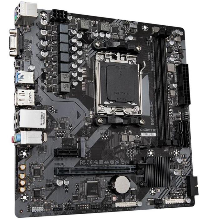 Gigabyte B650M S2H (AMD B650) [AM5, 2xDDR5 do 6400MHz, (VGA, HDMI 2.1, DP 1.4) (1xM.2, 1xPCIe 4.0 x16, 1xPCIe 3.0 x1), micro ATX]