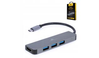 Gembird USB-C (3xUSB-A 3.2 Gen1, 1xHDMI 4K@30Hz) (12 cm) [A-CM-COMBO2-01]