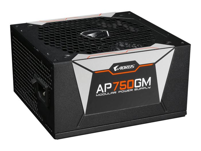 Gigabyte AORUS (750W) (1x135mm) Modularny 80+Gold (CPU 2x4+4) (PCI-E 4x6+2) (3xMolex, 6xSATA) [GP-AP750GM]