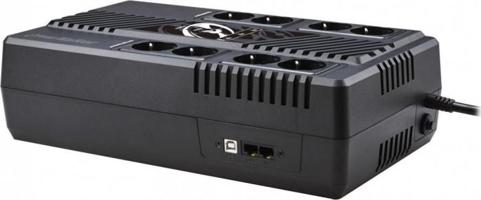 UPS POWERWALKER LINE-INTERACTIVE 1000VA MS 8X SCHUKO, RJ45 IN/OUT, USB HID, USB ŁADOWARKA [VI 1000 MS]