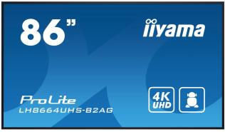 (86) 85.6 Iiyama ProLite LH8664UHS-B2AG (IPS, 3840x2160, 500, 8ms, 60Hz) (3 x HDMI 2.0) głośniki