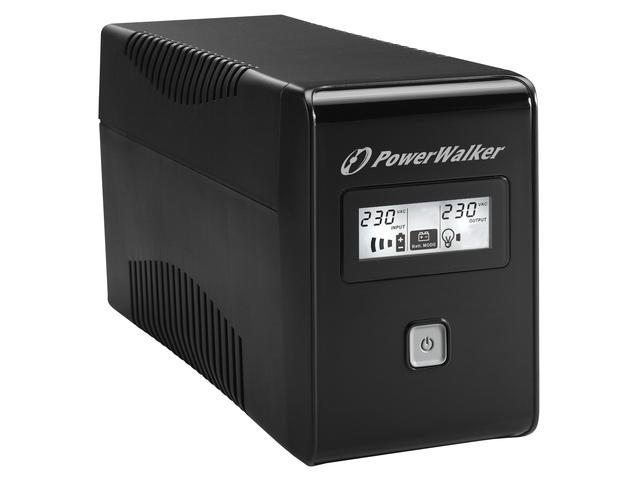 UPS POWERWALKER LINE-INTERACTIVE 650VA 2X SCHUKO OUT, RJ11 IN/OUT, USB, LCD [VI 650 LCD]