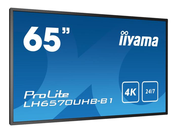 65’’ Iiyama LH6570UHB-B1 (VA LED, 3840x2160, 700, 60Hz) (2xHDMI, RS-232C, LAN, MiniJack, 2xUSB 2.0) głośniki, czarny