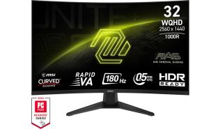 (32) 31.5 MSI MAG 325CQF (VA zakrzywiony 1000R, 2560x1440, 300, 0.5ms, 124%sRGB, 240Hz) (2xHDMI 2.0b, 1xDP 1.4a, USB-C z DP 1.4a) czarny