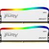 DDR4 32GB (2x16GB) 3600 MHz Kingston FURY Beast White RGB CL18 18-22-22 1.35V [KF436C18BWAK2/32]