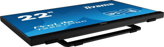 22’’ Iiyama T2251MSC-B1 (IPS dotykowy, 1920x1080, 250, 5 000 000:1, 7ms, 60Hz) (VGA, HDMI, DP, USB 2.0) (VESA) głośniki, czarny