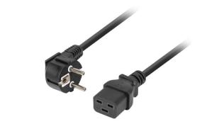 Lanberg Kabel zasilający komputerowy serwerowy (1.8m) CEE 7/7 C19 VDE (czarny) [CA-C19C-10CC-0018-BK]