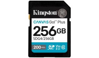 Secure Digital 256GB Kingston CANVAS Go Plus SDXC Class 10 U3 UHS-I V30 (200MB/s) [SDG4/256GB]