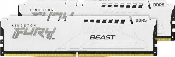 DDR5 64GB (2x32GB) 6000 MHz Kingston Fury Beast White EXPO CL30 30-36-36 1.4V [KF560C30BWEK2-64]