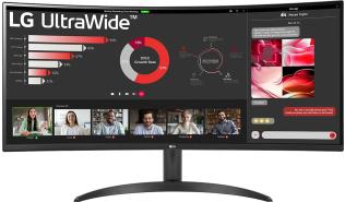 (34) LG 34WR50QC-B (VA LED, 3440x1440, 300, 5ms, 99%sRGB, HDR10, 100Hz) (2xHDMI 2.0, 1xDP 1.4) czarny
