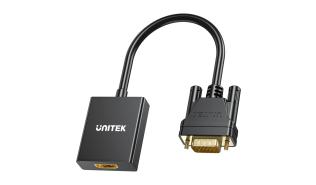 Unitek adapter V1112ABK01 VGA / HDMI (1080p@60Hz) (15 cm)