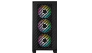 CoolerMaster Elite 301 ARGB (czarny) [E301-KGNN-S00] (szkło hartowane) (3x120mm) (1x3.5, 1x2.5) (1x USB-C 3.2 Gen2, 1x USB 3.2 Gen1)