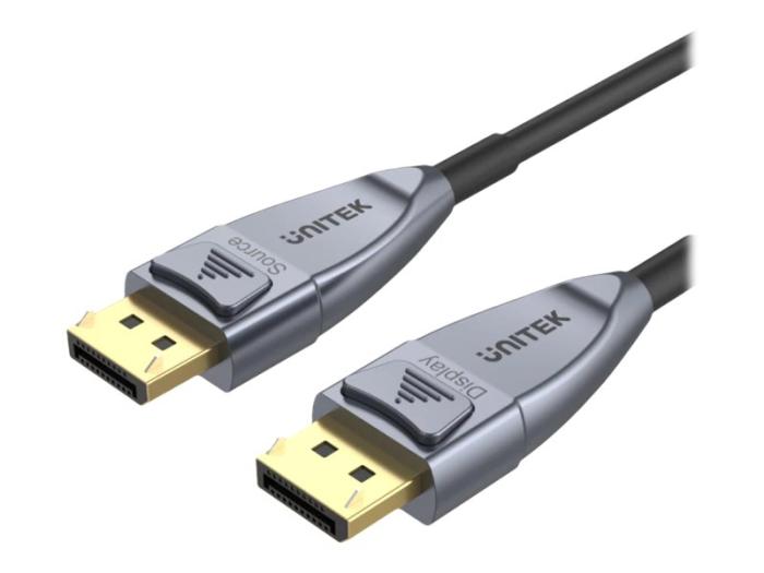 Unitek Kabel optyczny DisplayPort M 1.4 / DisplayPort M 1.4 8K 60Hz, 4K 120Hz, FHD 240Hz (10 m) [C1616GY]