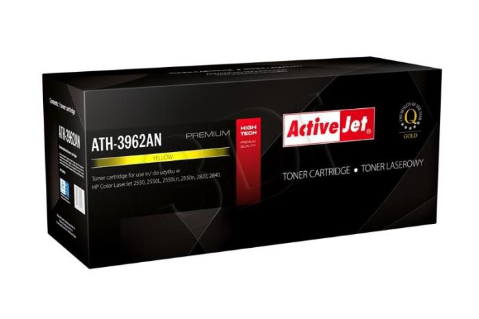ATH-3962AN (122A) - yellow, toner ActiveJet, wydajność 4000 stron (zamiennik Q3962A) (wersja premium), do drukarek (HP Color LaserJet 2550, 2550l, 2550ln, 2550n, 2820, 2830, 2840)