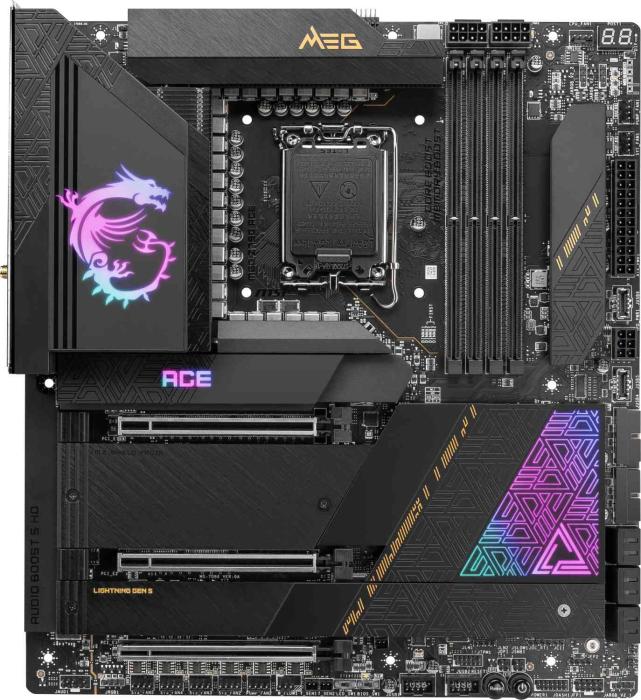 MSI MEG Z790 ACE (Intel Z790) [S1700, 4xDDR5 do 7800MHz, (DP Type-C, 2x mini DP in) (5xM.2, 1xPCIe 5.0 x16, 1xPCIe 5.0 x16 (x8), 1xPCIe 4.0 x16 (x4)), WiFi 6E, BT 5.3, ATX]