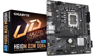 Gigabyte H610M D3W DDR4 (Intel H610) [S1700, 2xDDR4 do 3200MHz, (HDMI2.1, DP 1.2) (1xM.2, 1xPCIe 4.0 x16, 1xPCIe 3.0 x1), micro ATX]