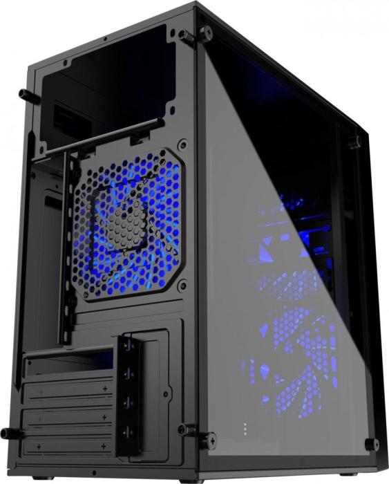 Gembird Fornax 960R Blue (czarny) (akryl) (2x USB 3.0) (1x2.5, 2x2.5/3.5, 1x3.5, 1x5.25) [CCC-FORNAX-960B]