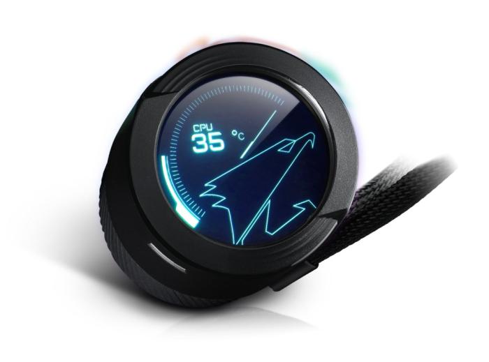 Gigabyte AORUS WATERFORCE X 360 All-in-one Liquid Cooler with Circular LCD Display RGB Fusion 2.0 Triple 120mm ARGB