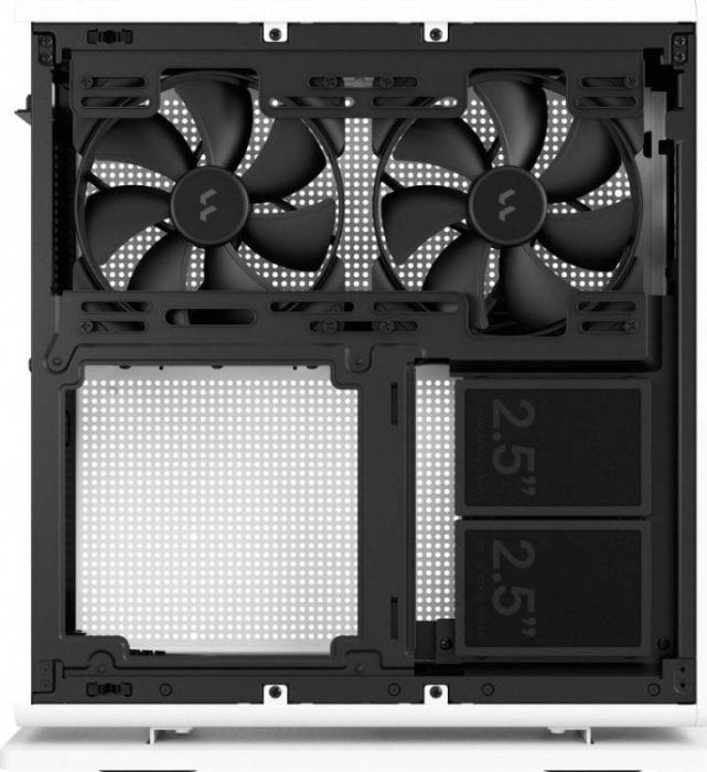 Fractal Design Ridge White PCIE 4.0 mITX (metal) (1x USB-C) (2x USB 3.0) [FD-C-RID1N-12]