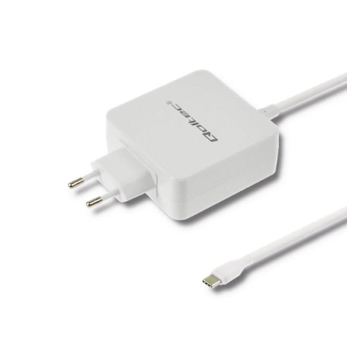 Qoltec Zasilacz sieciowy do laptopa uniwersalny 65W 5V/3A, 5.2V/2.4A, 9V/3A, 12V/3A, 14.5A/2A, 15V/3A, 20V/3.25A, 20.3V/3.0A, wtyczka USB-C [51750]