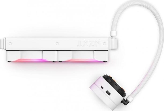 NZXT Kraken X53 White 240mm RGB podświetlane wentylatory i pompa (wodne) [RL-KRX53-RW]