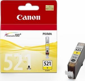 CLI-521Y (2936B001) - yellow, oryginalny wkład z atramentem Canon, 9 ml, 440 stron (Canon PIXMA iP 3600, 4600, 5400, 4700, Canon PIXMA MP 540, 620, 630, 980, 990, 640, 550, 560, MX 870, 860)
