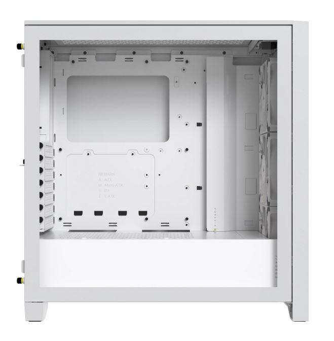 Corsair iCUE 4000D RGB Airflow Mid-Tower True White (szkło hartowane) (1x USB-C 3.2 Gen2, 2x USB 3.2 Gen1) (2x2.5, 4x3.5) [CC-9011241-WW]