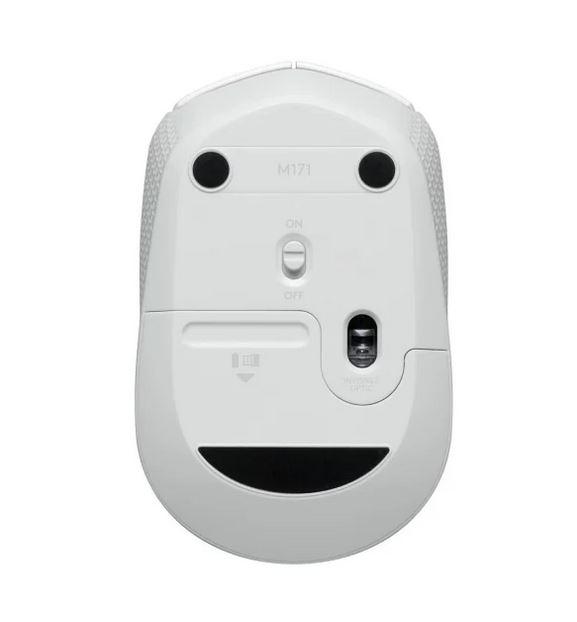 Logitech M171 Nano Wireless Mouse White 1000dpi (optyczno-radiowa, 1, 3) [910-006867]