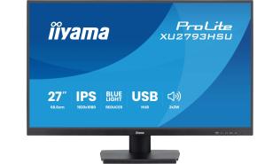 (27) Iiyama ProLite XU2793HSU-B7 (IPS LED, 1920x1080, 300, 1ms, 96%sRGB, 100Hz) (HDMI 1.2, DP 1.2, Audio) głośniki (2x2W), czarny