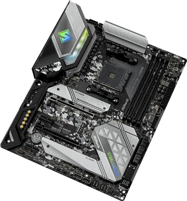 Asrock B550 STEEL LEGEND (AMD B550) [AM4, 4xDDR4 do 4733MHz, (HDMI 2.1, DP 1.4) (2xM.2, 12xPCIe 4.0 x16, 1xPCIe 3.0 x16 (x4), 2xPCIe 3.0 x1), ATX]