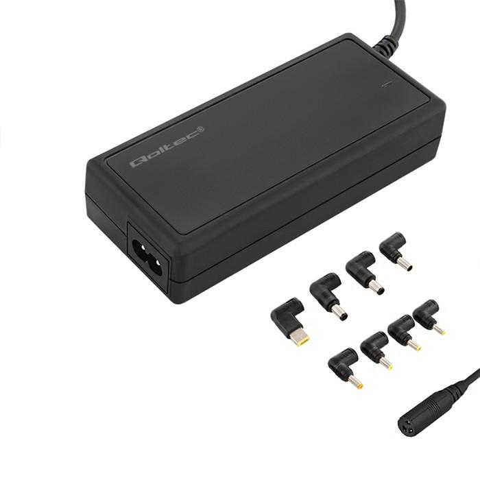 Qoltec Zasilacz sieciowy do laptopa uniwersalny 90W, 8 wtyczek [50012.90W]