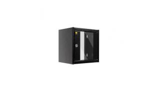 NETRACK szafa rack wisząca 10 4.5U 300mm drzwi szklane (czarny) [010-045-300-012]
